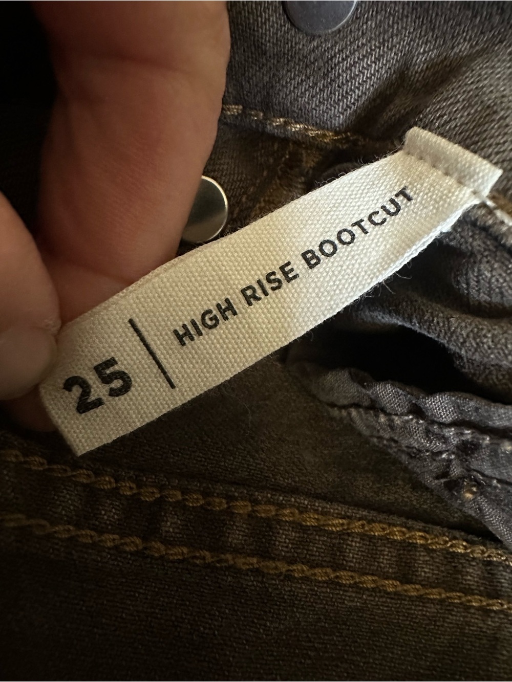 PacSun High Rise Bootcut Jeans Brown Garment Dyed Women’s Size 25 25x31 NWOT - Picture 10 of 10